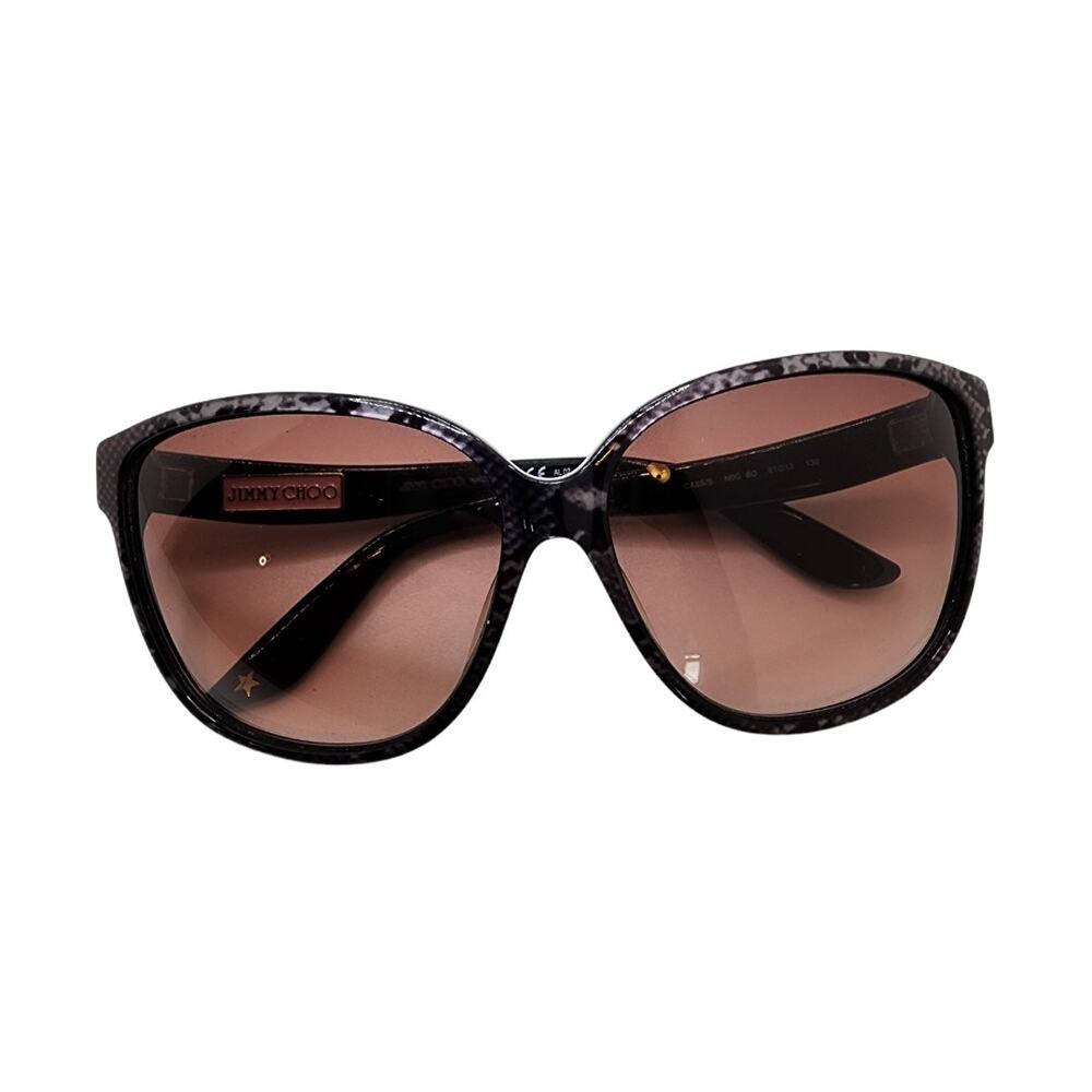 Jimmy Choo Cass Snakeskin Pattern Oversized Sungl… - image 2